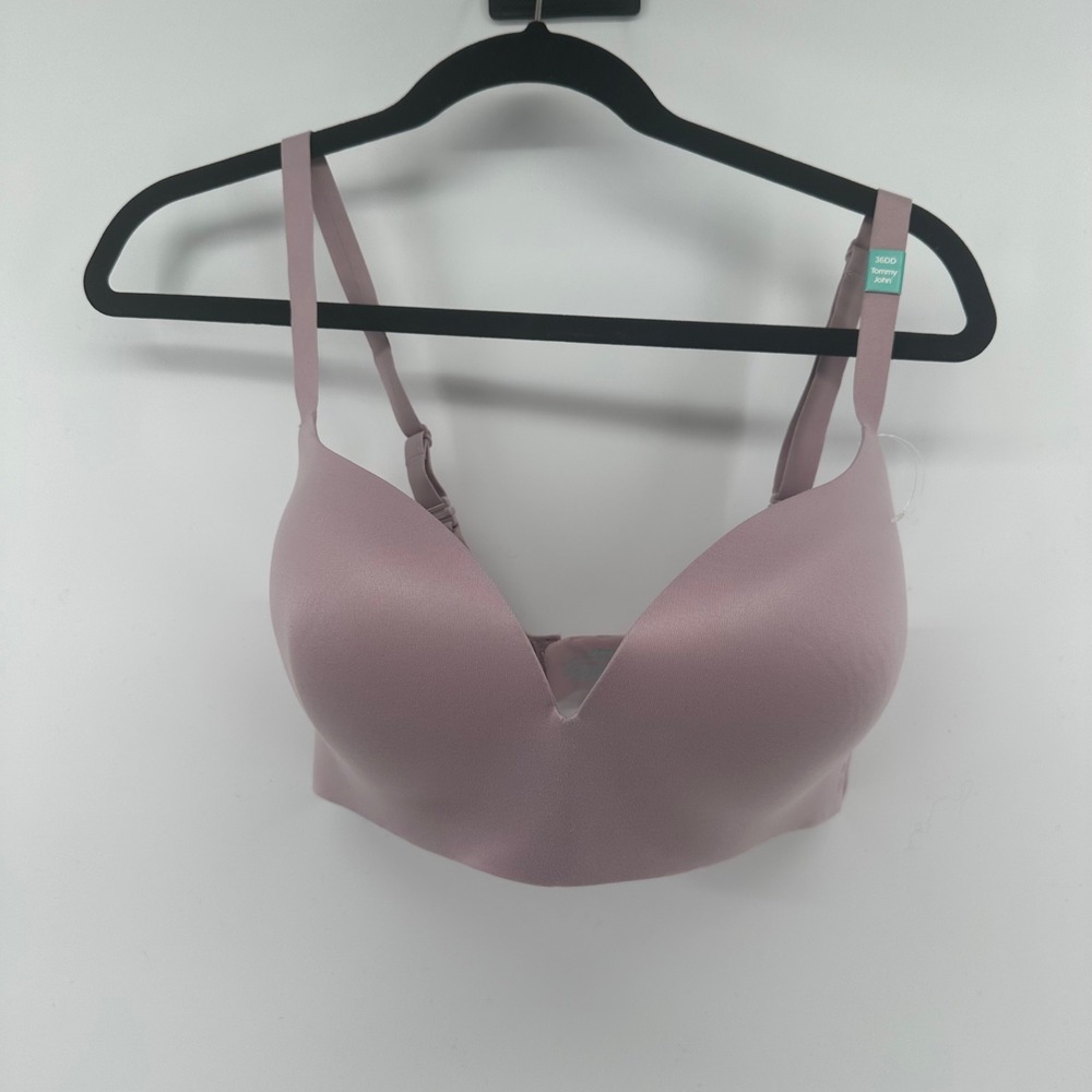 Tommy John Second Skin Lightly Lined Demi Bra 36DD Mauve Shadows‎ New TJ
